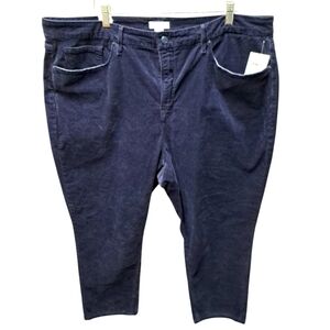 GOOD AMERICAN Womens Slim Straight Corduroy Pants 22 New